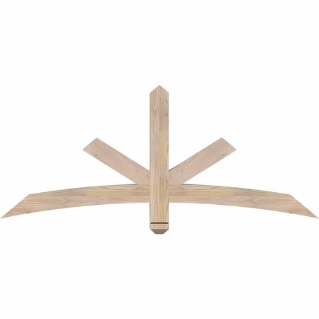 Ekena Millwork Alberta Smooth Timber Gable Bracket, Douglas Fir, 60"W x 25"H x 3 1/2"D x 3 1/2"F, 10/12 Pitch GBW060X25X0404ALB00SDF